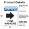 Signmission Fuse Magazine (Right Arrow) Sign With Symbol, 12 in W x Rectangle, Vinyl Decal OS-2PACK-NS-D-1218-V-12979 - alternate 4